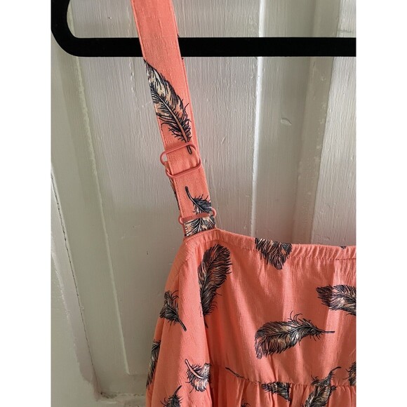 NWT Torrid Cross Hatch Pinafore Midi Dress - Feather Coral Prairie Beachcore 4X - Picture 7 of 12